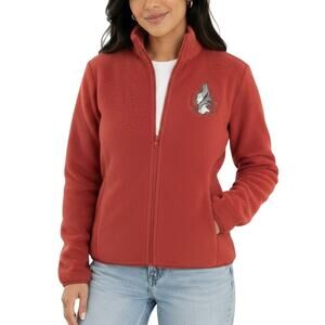 Disney Parks Maleficent Sleeping Beauty Red Sherpa Sweater XS Embroidered